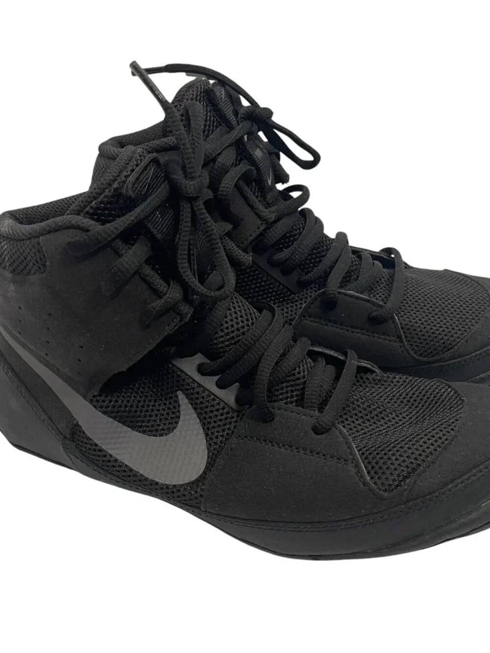 Nike Fury Wrestling Shoes Mens 8.5 AO2416 010 MMA Black Gray